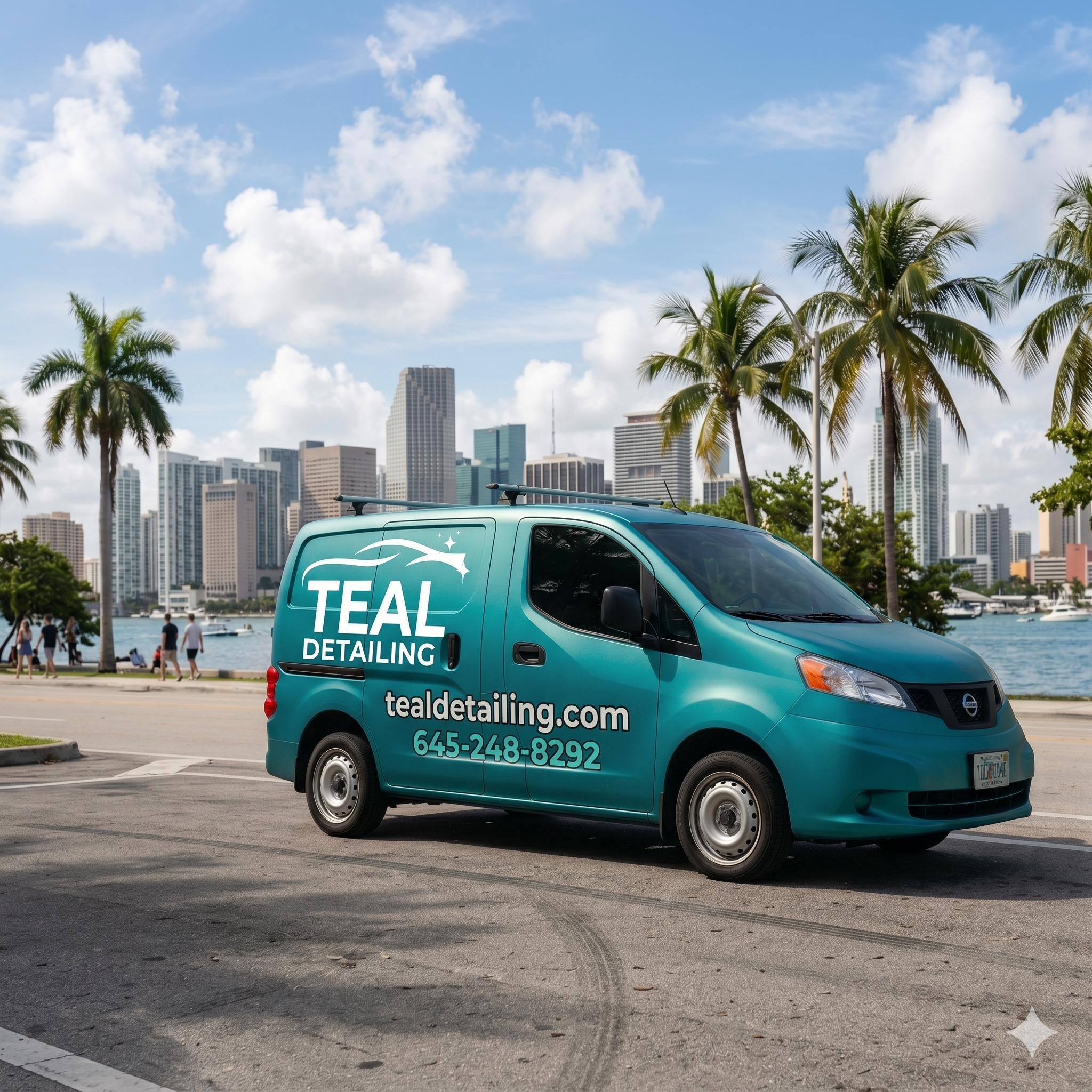 Teal Detailing service van